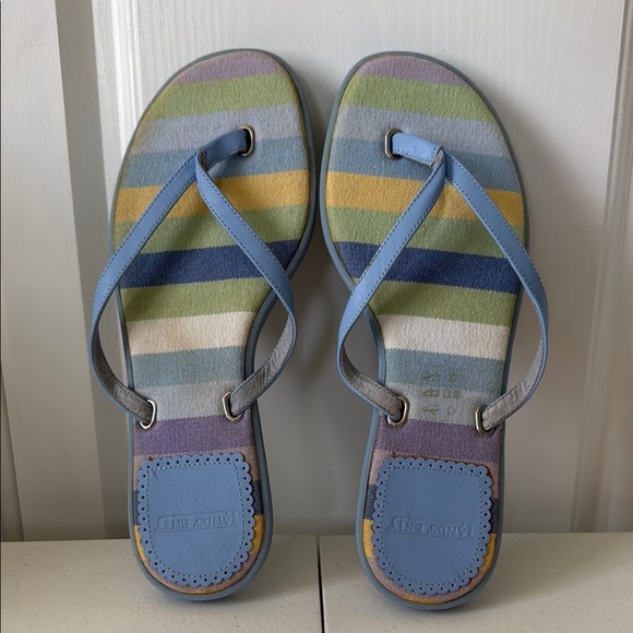 NEW - LANDS’ END BLUE SANDALS (sz 8) - Picture 1 of 5